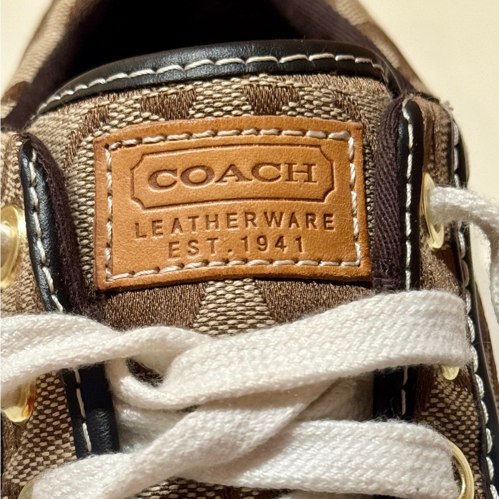 Coach Women's Brown and Tan Sneakers